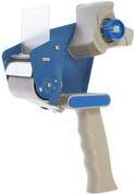 RAADHUIS Handabroller für Verpackungsklebeband, grau / blau stabile Bauweise, für Packbänder 50 mm x 66 m, - 1 Stück (RD-351147)