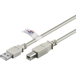Wentronic Goobay USB 2.0 Hi-Speed Kabel mit USB Zertifikat, Grau, 3 m - geeignet für Geräte mit USB Anschluss (50832)