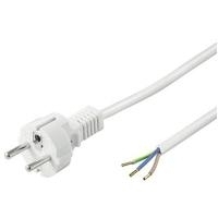 Wentronic Goobay Schutzkontaktkabel zum Konfektionieren, 1,5 m, Weiß - Typ F (Typ F, CEE 7/7) > lose Kabelenden (51328)