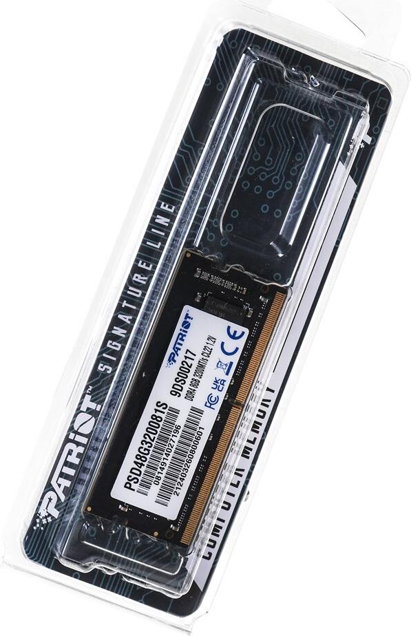 Patriot Signature Line PSD48G320081S 8 GB RAM DDR4 SO-DIMM 3200 MHz CL22 Schwarz