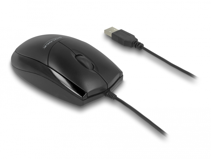 Delock Optische USB Desktop Maus – Lautlos Schwarz