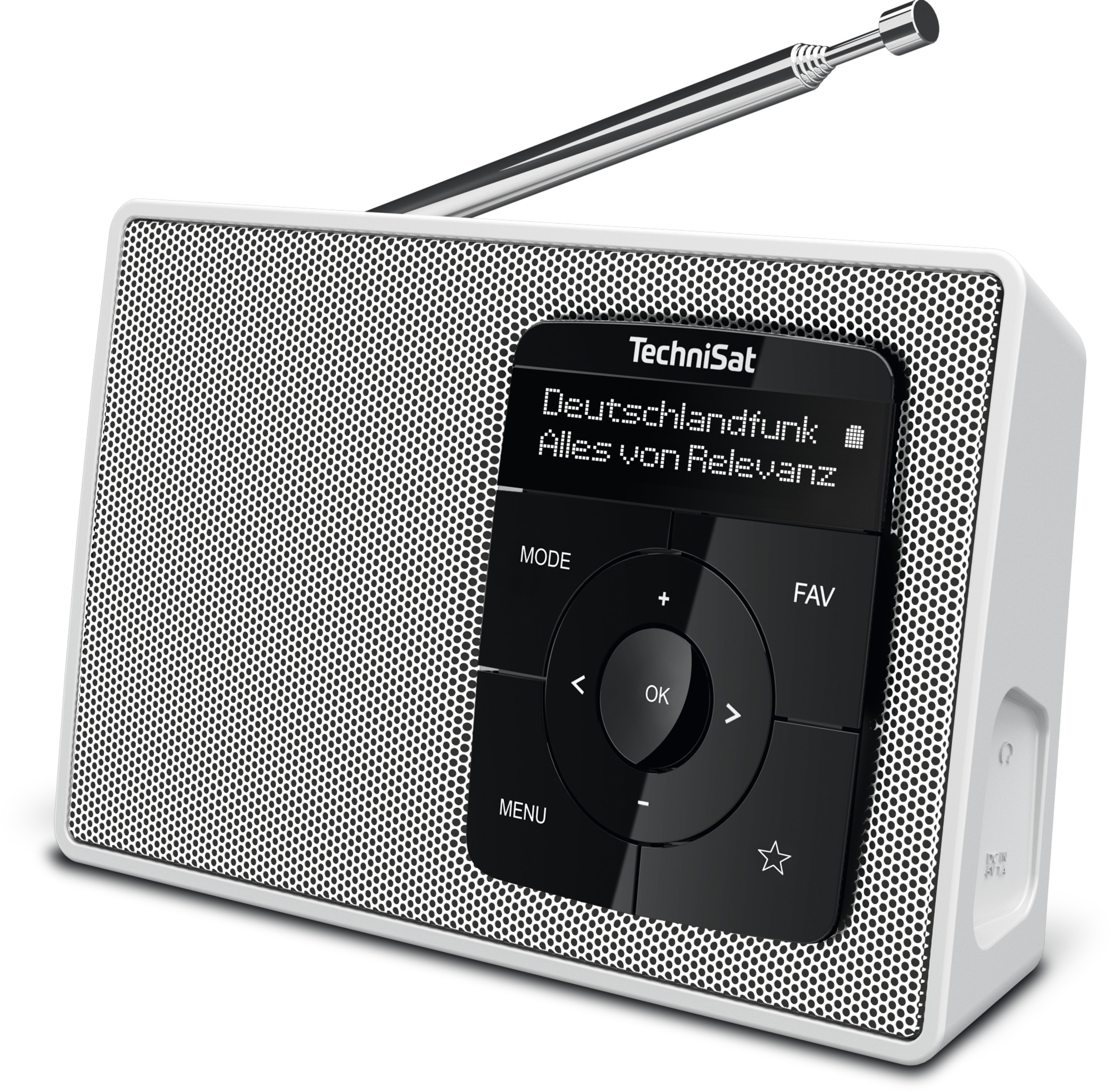 TechniSat DIGITRADIO 2 Tragbares Radio DAB+ FM Bluetooth Weiß