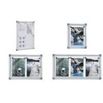 NOBO Schaukasten, extraflach, Metall-Rückwand, 2 x DIN A4 für Innenbereich, magnethaftende Metall-Rückwand (1901798)