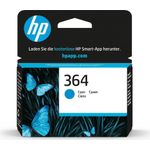 HP Inc. HP 364 INK CARTRIDGE CYAN STANDARD CAPACITY 3ML 300 PAGES 1-PACK WITH VIVERA INK (PS 5520) (CB318EE#ABB)