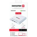 Swissten Travel Charger, 87W, PD3.0 - QC3.0 PPS, 2 x PD Type C + 2 x QC, max. 4,35A, white, Blister (22013340)