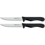 metaltex Steakmesser/Tomatenmesser Basic, schwarz, 2er Set schwarzer Griff, Einsteiger-Serie, rostfreier Edelstahl, - 1 Stück (258134038)