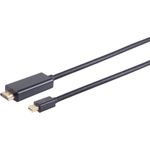 S/CONN maximum connectivity Displayportkabel-Mini Displayport Stecker 1.2 auf HDMI A Stecker, 4K2K, schwarz 1m (10-53025)