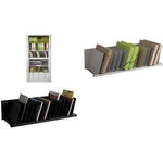 PAPERFLOW Schrägablage, 14 Fächer, Polystyrol, schwarz besonders schneller Zugriff auf Unterlagen, - 1 Stück (4939.01)