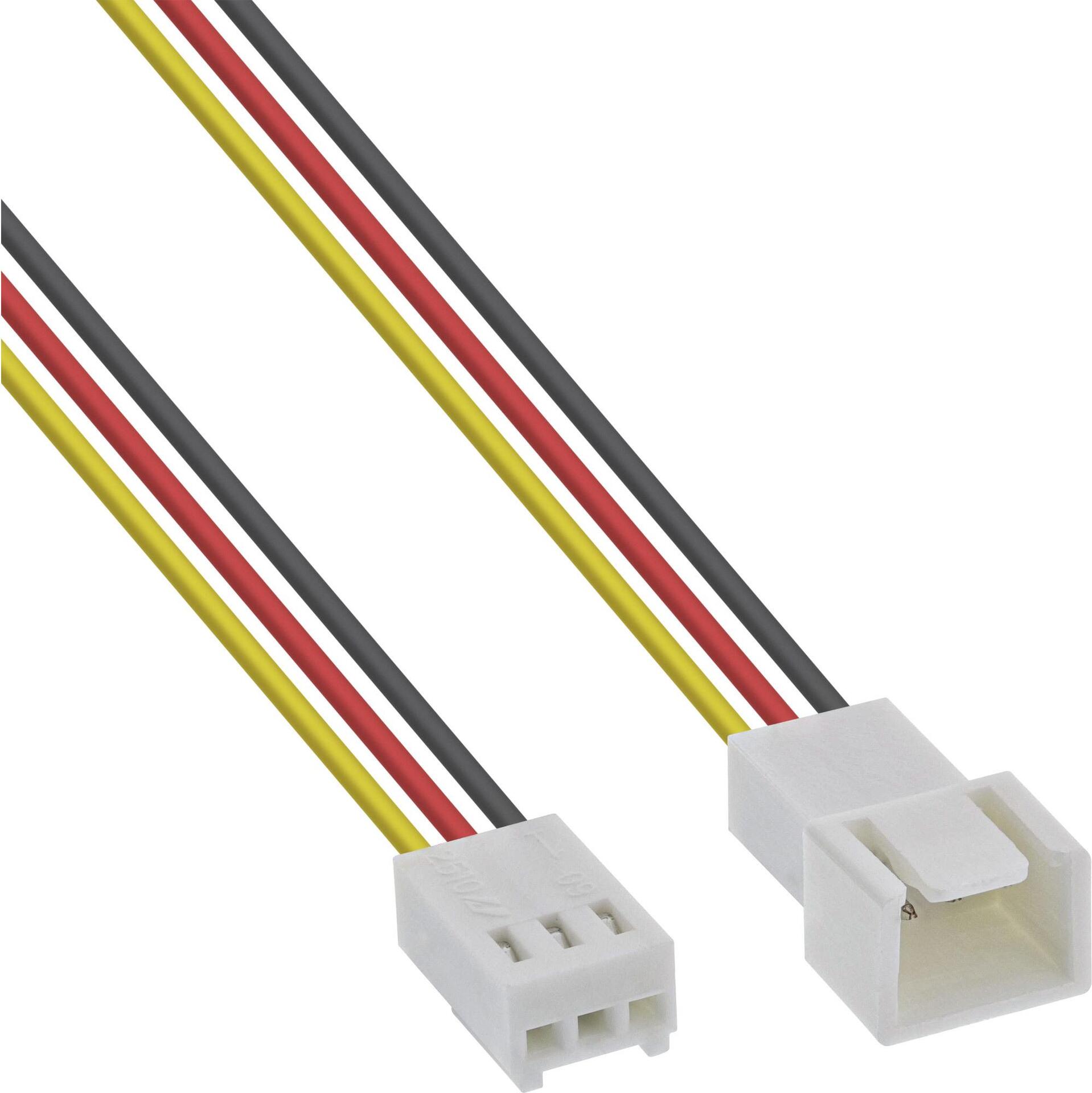 InLine Lüfterkabel Verlängerung 3pol Molex Stecker Buchse 1m (33328N)