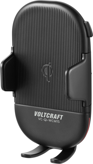 Voltcraft VC-Qi-WCM15 KFZ-Handyhalterung Lüftungsgitter Qi Wireless Charger 15W 55-89 mm