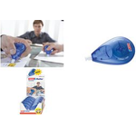 tesa Einweg Korrekturroller Sideway Roller, Theken-Display 4,2 m x 10 m, zentrierte Bandhührung, flexible Spitze (59812-00000-01)