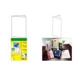 sigel PC-Faltkarten, DIN lang (A4), 185 g-qm, hochweiß Edelkarton, für Inkjet-Laser-Kopierer, Inhalt: 50 Karten (DP810)