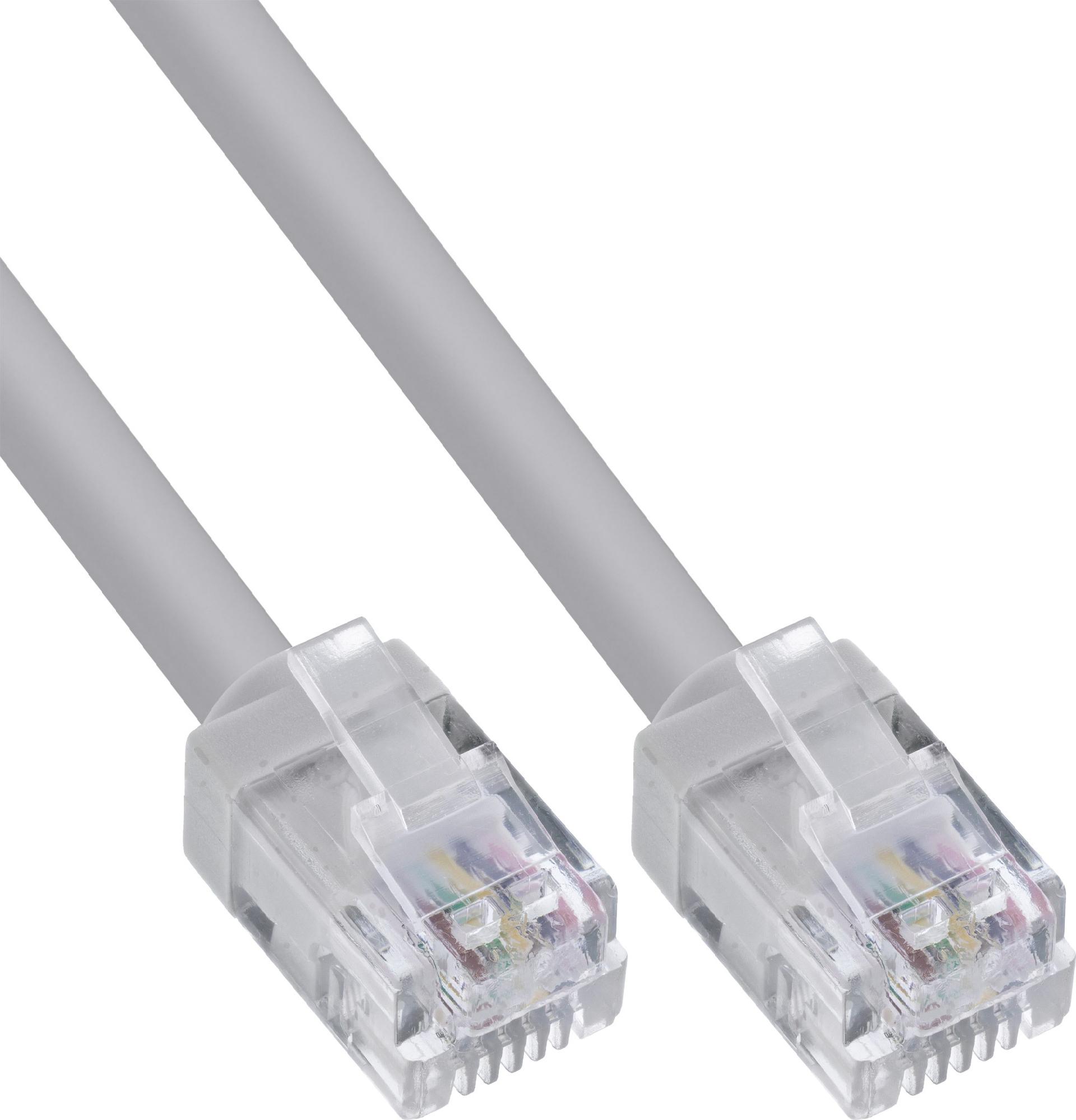 InLine® Modular-Rundkabel RJ12, Stecker / Stecker, 6adrig, 6P6C, 15m (18748)