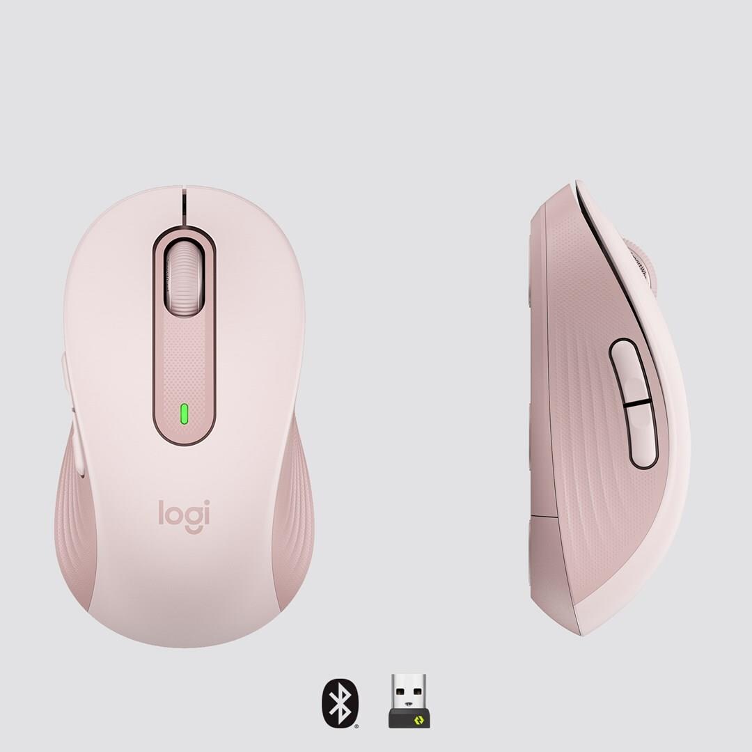 Logitech Signature M650 Large Kabellose Maus Rosé