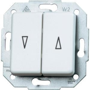 Kopp Einsatz Jalousie-Schalter Europa Arktis-Weiß, Matt 614513080 (614513080)