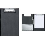 MAUL Klemmbrett-Mappe mit PVC-Folienüberzug, DIN A5, schwarz Platte aus Karton mit Folienüberzug, Innentasche im Deckel, - 1 Stück (2339390)