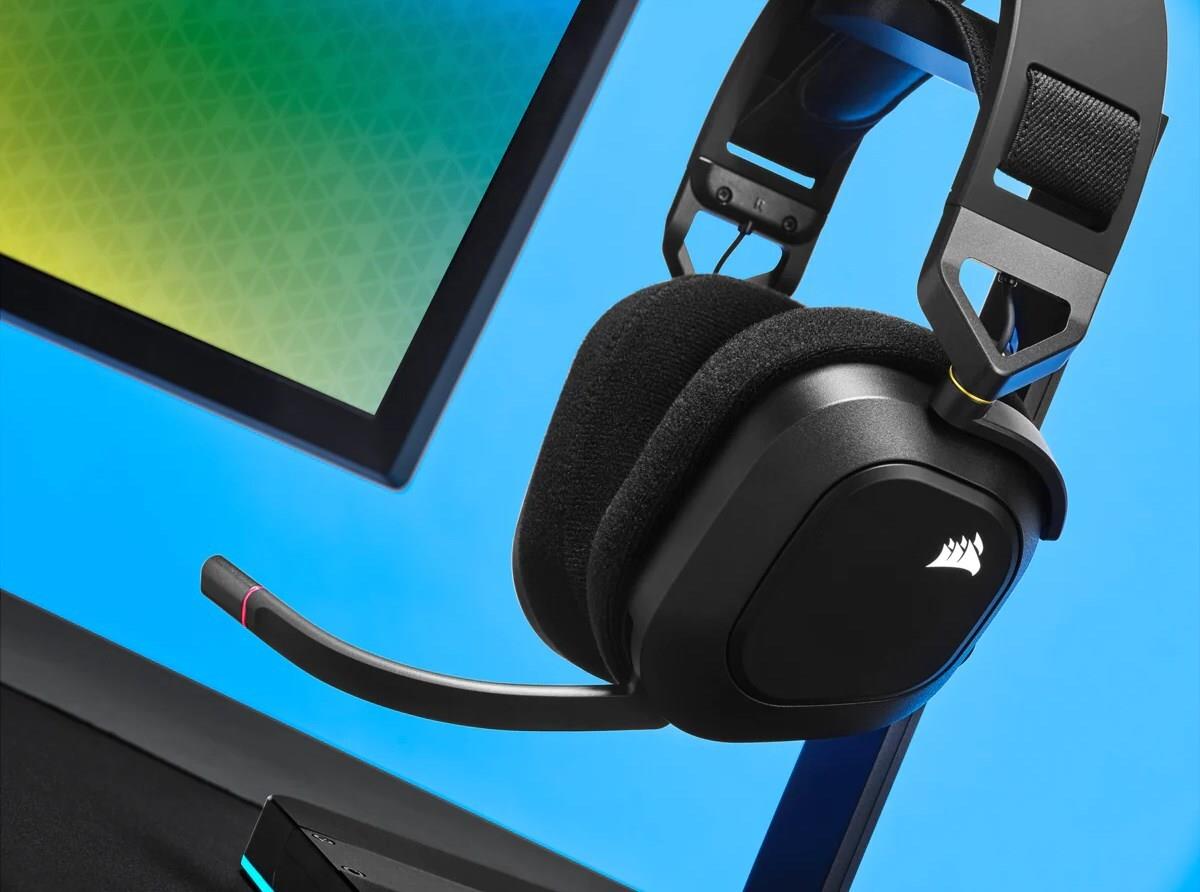 Corsair HS80 RGB Wireless Gaming-Headset, Schwarz