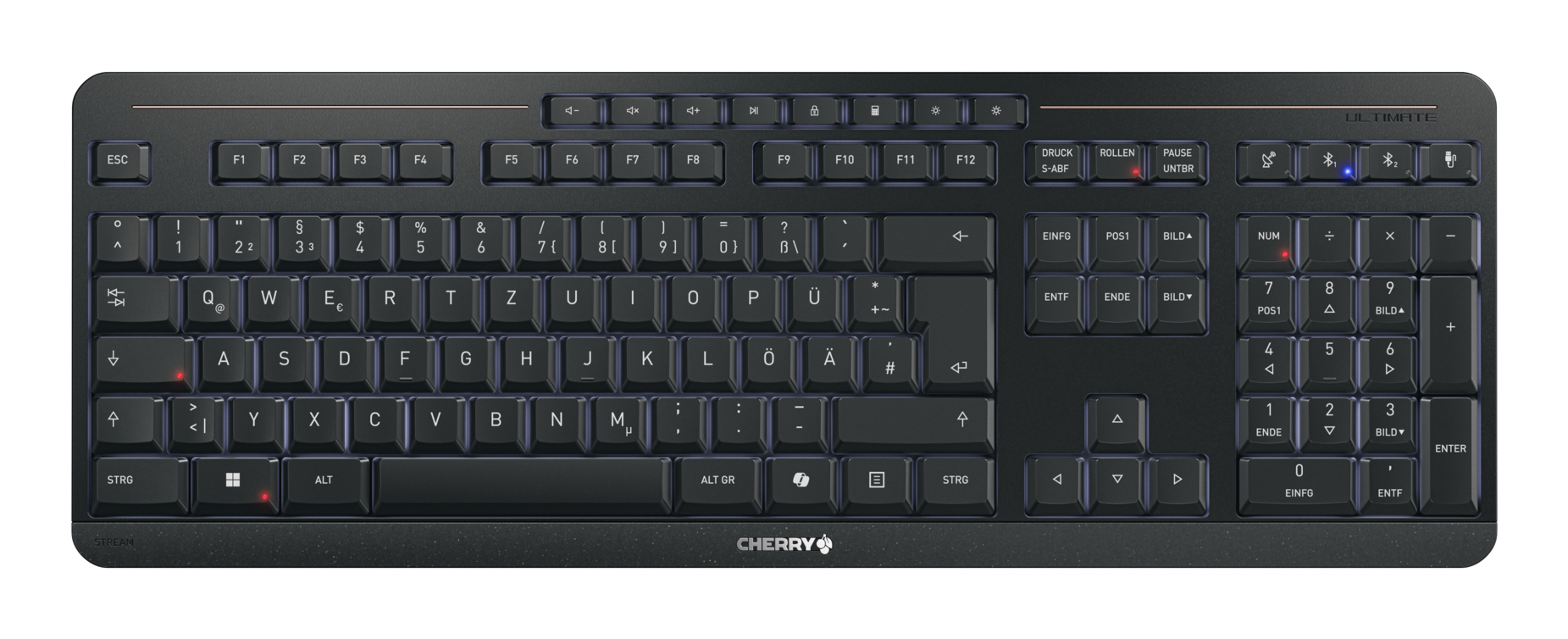 CHERRY STREAM DESKTOP ULTIMATE Tastatur-und-Maus-Set QWERTZ Deutsch Schwarz