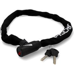 FISCHER Ketten-Fahrradschloss Neopren, mit Schlüssel Kette aus hochfestem gehärtetem Stahl, Durchmesser: 6 mm, - 1 Stück (50463)