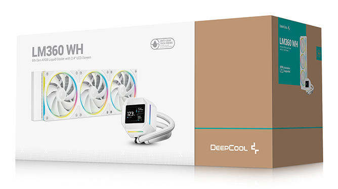 Deepcool LM360 CPU-Wasserkühlung 360 mm 3x 120 mm Lüfter Weiß