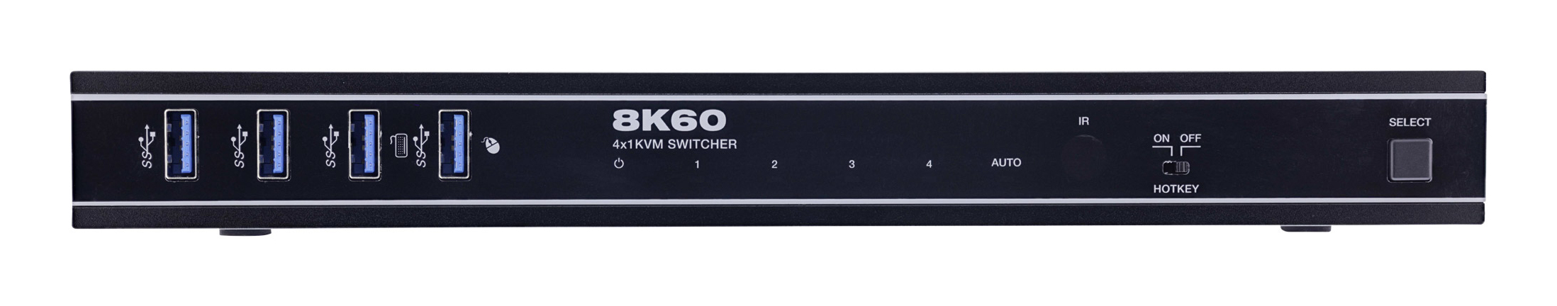 InLine 57885D KVM-Switch 4-Port HDMI 8K Ultra HD USB 3.0 Schwarz