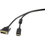 Renkforce DisplayPort / DVI Anschlusskabel [1x DisplayPort Stecker - 1x DVI-Stecker 24+1pol.] 1.80 m Schwarz Renkforce (1404070)