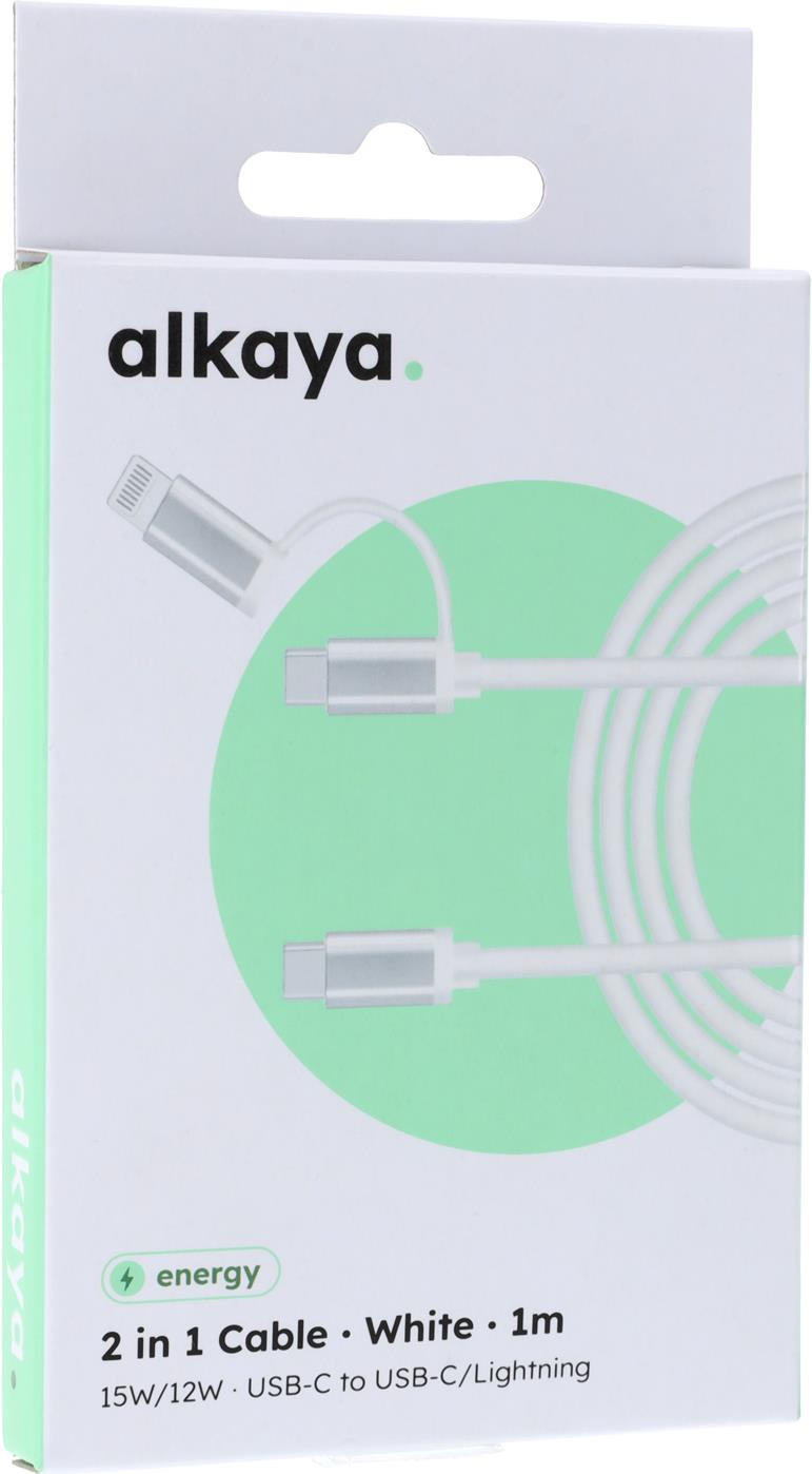 alkaya Speed Flex 2 in 1 Datenkabel Hochglanz 15W/12W 1 m schwarz (CL-60026)