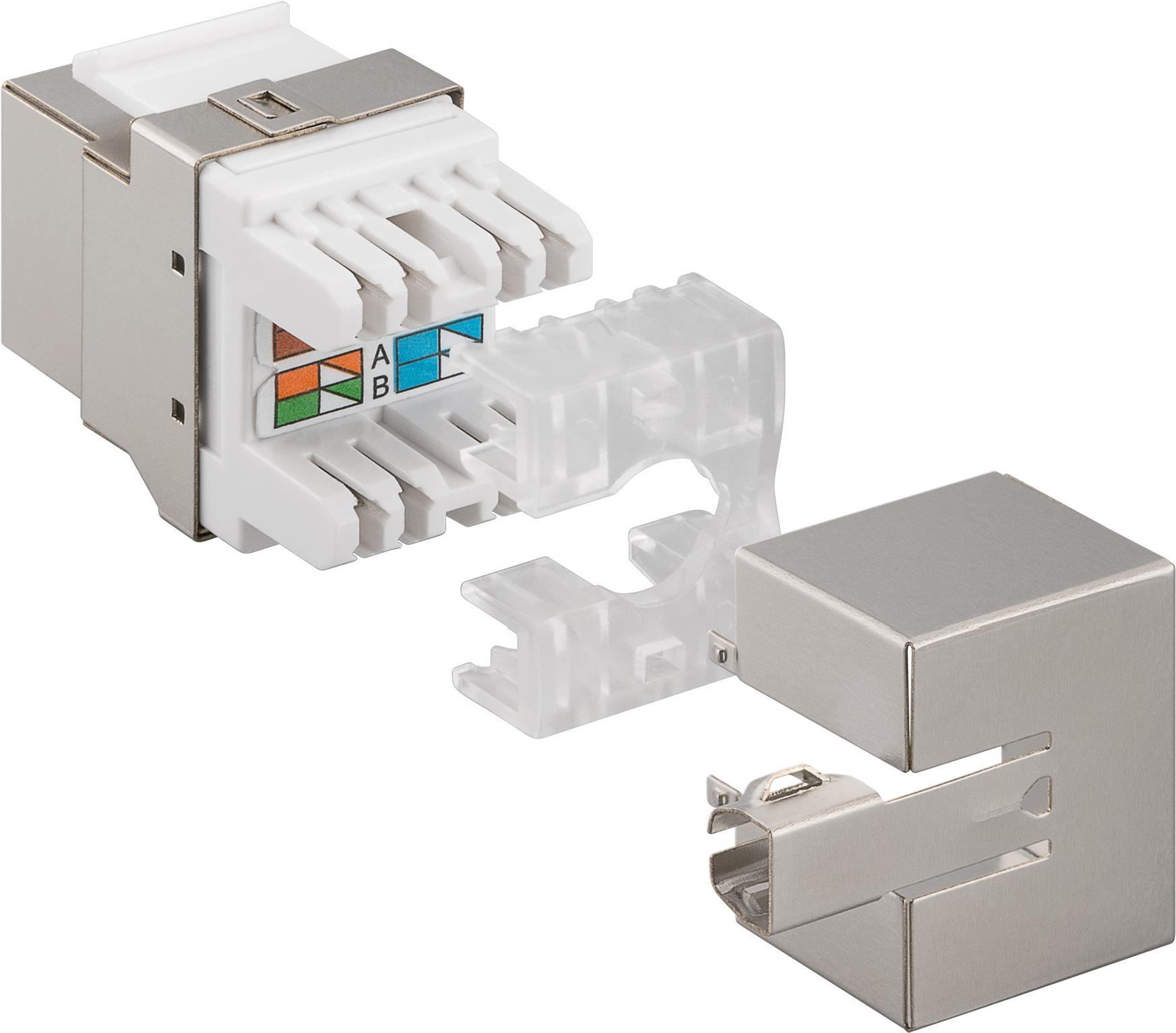 DS-IT CAT6 STP Keystone Netzwerkstecker - Toolless Gewinkelt (DS-KC-STP6-TL-A)