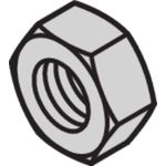 SCHROFF Sechskantmutter - 6KT.MUTTER M4 DIN934 100ST (21100211)