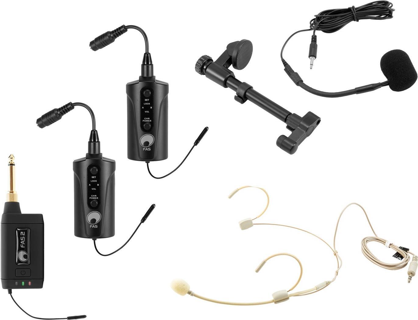 OMNITRONIC Set FAS TWO + 2x BP + Headset + Akustikgitarren-Mikrofon 660-690MHz (20000973)