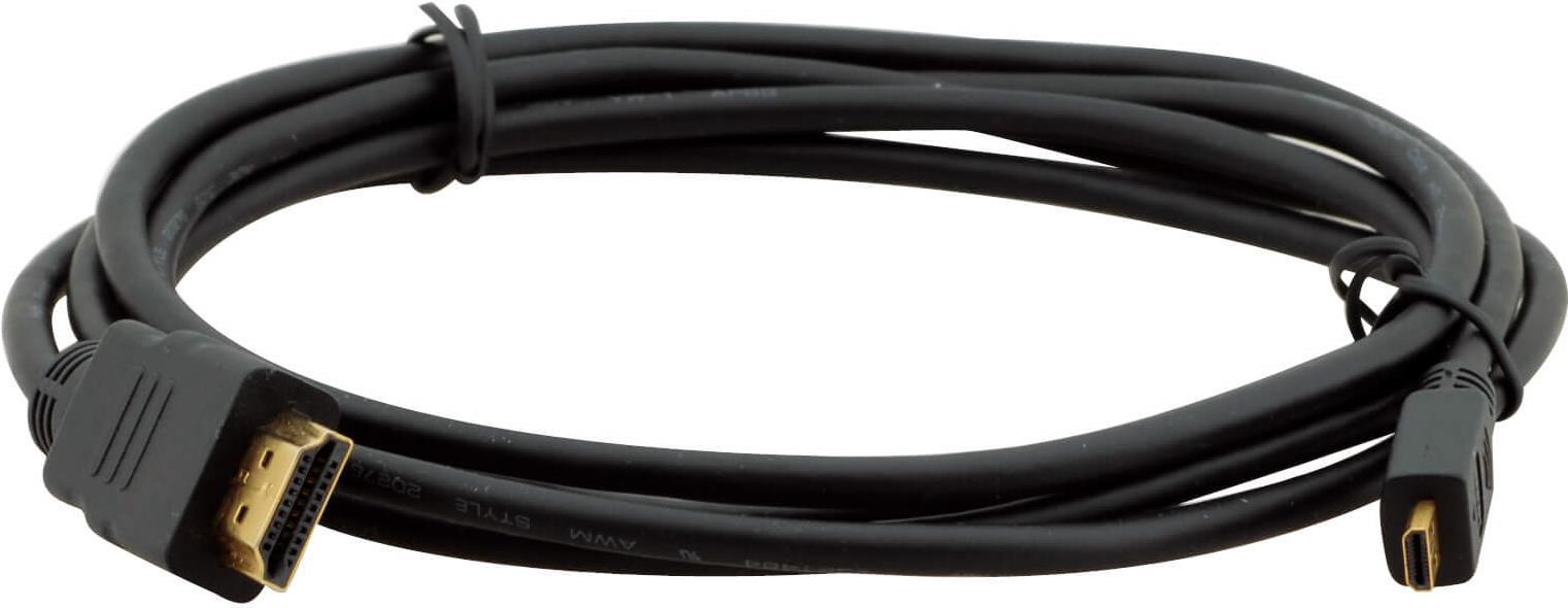 Kramer Electronics 1.8m HDMI - Micro-HDMI HDMI-Kabel 1,8 m HDMI Typ A (Standard) HDMI Typ D (Mikrofon) Schwarz (97-01116006)