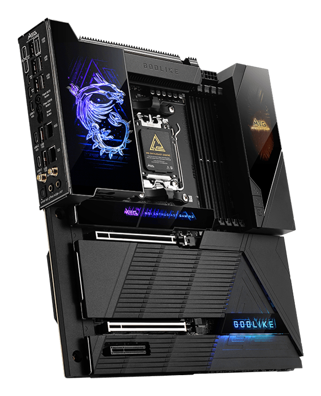 MSI MEG X870E GODLIKE Mainboard E-ATX Sockel AM5 DDR5 Wi-Fi 7 10G LAN Schwarz