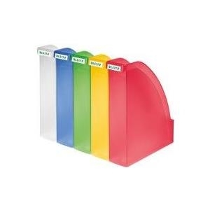 LEITZ Stehsammler Plus, DIN A4, Polystyrol, gelb frost Fassungsvermögen: 70 mm, mit Griffmulde, hohe Vorderseite, - 1 Stück (2476-00-10)