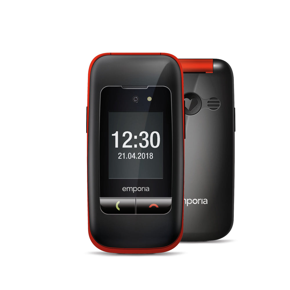 Emporia ONE Klapphandy 2,4" Schwarz, Rot