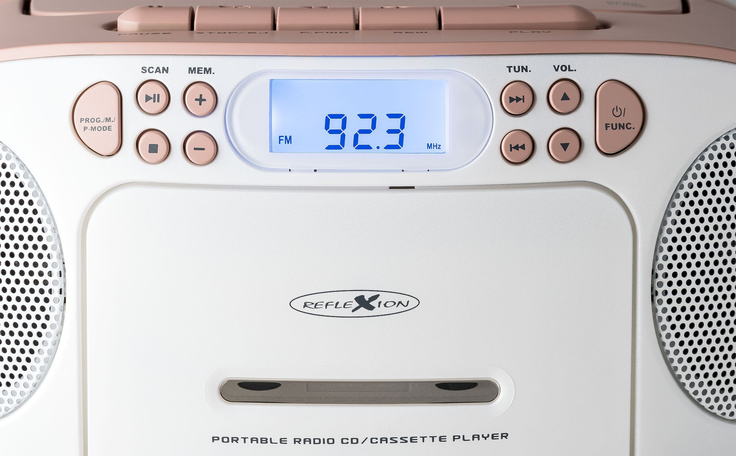 Reflexion RCR2260 Tragbarer CD-Player Pink; Weiß