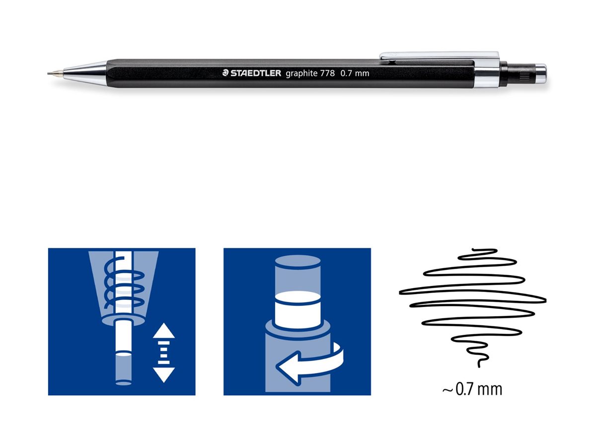 STAEDTLER graphite 778 Druckbleistift 0,7 mm B Schwarz