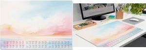 sigel Papier-Schreibunterlage "Magic Sunset", 595 x 410 mm 30 Blatt, 80 g/qm, geleimt, mit 3-Jahres-Kalendarium, - 1 Stück (H6313)