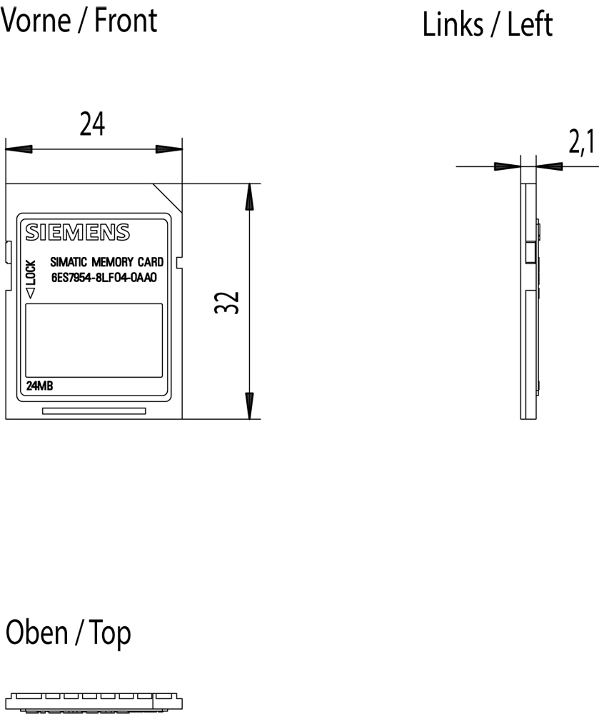 Siemens Simatic S7 Flash-Speicherkarte 24 MB für S7-1x00 CPU/SINAMICS