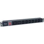 Equip Steckdosenleiste 19" 1HE 8fach IEC C20 1.8m Alu. Sch (333316)