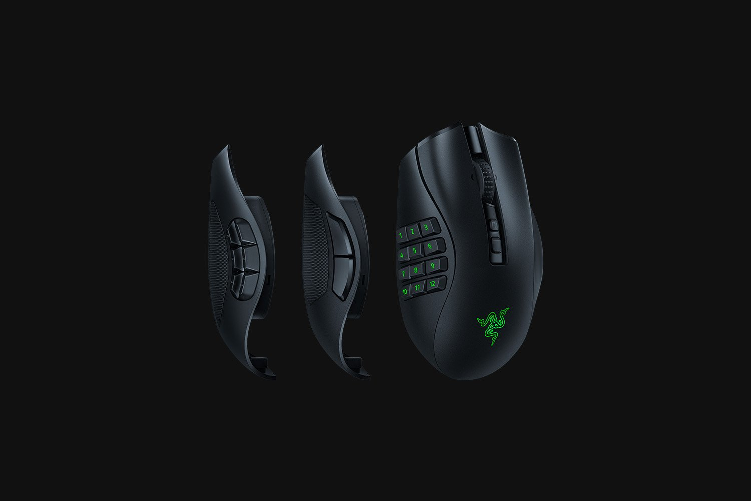 Razer Naga V2 Pro Gaming-Maus Optisch 30000 DPI Kabellos USB-C Bluetooth Schwarz