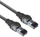 ACT Black 3 meters S/FTP CAT6A IDC 4PPoE / PoE++ 100W LSZH patch cable snagless with RJ45 connectors (FB4903)
