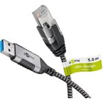 Goobay Ethernet-Kabel USB-A 3.0 auf RJ45 Slim 5 m - verbindet Router Modem oder (74397)
