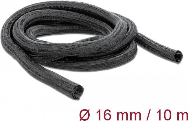 DeLOCK Braided Sleeving self-closing - Braided sleeving - 10,0m - Schwarz (19033)