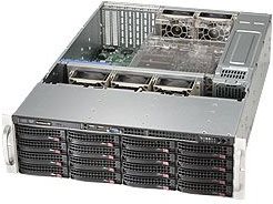 Supermicro SC836 BE1C-R1K03B 3U Servergehäuse 16x 3.5" Hot-Swap SATA/SAS 2x 1000W Schwarz