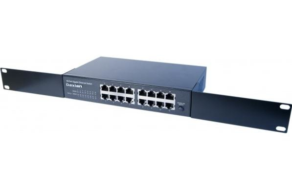 Dexlan deXlan 891016 Switch - Unmanaged - 16 Ports Gigabit Ethernet - Schwarz