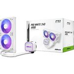 ASRock Pro White 240 ARGB CPU Flüssigkeitskühler weiß 240 mm Radiator ARGB Beleuchtung