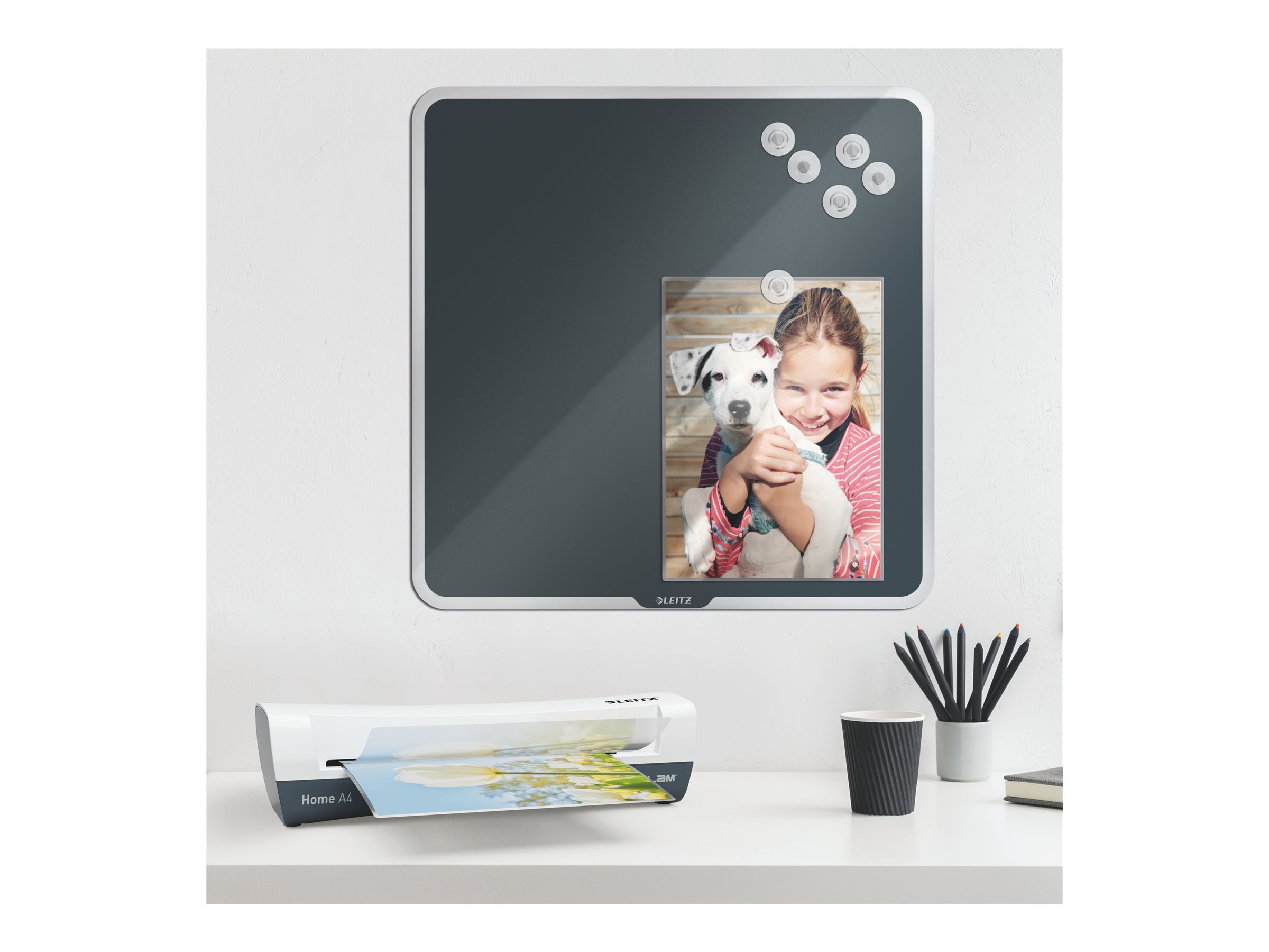 Leitz iLAM Home A4 Heißlaminierer 24 cm Grau, Weiß