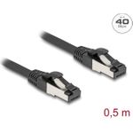 Delock 80570 - Cat.8.1 Patchkabel S/FTP 0.5m schwarz (80570)
