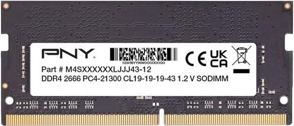Computer-Speicher PNY MN8GSD42666-SI RAM-Modul 8GB DDR4 SODIMM 2666MHZ (MN8GSD42666-SI)