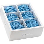 SLIM KAT6A 10 Gigabit Lightpatchkabel, 0,50m, U/FTP, Ø 3,8mm, blau, 90-Pack KAT6A LIGHT geschirmt (SLIM-LS-K6A 0.5 BL 90)